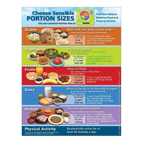 Myplate Portion Sized Handouts Healthy Food Choices Food Portions