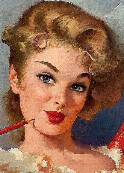 1960s gil elvgren pinup girl poster thinking of you 11x14 ebay