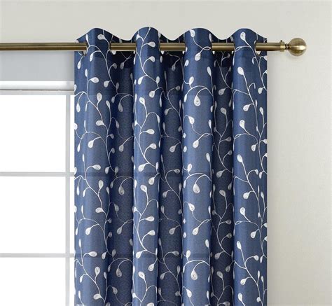 Therefore, you will find that you really do the correct decision. Miuco Floral Embroidery Semi Sheer Curtains Faux Linen ...