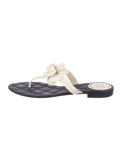 Chanel Camellia Slide Sandals Shoes Cha461865 The Realreal