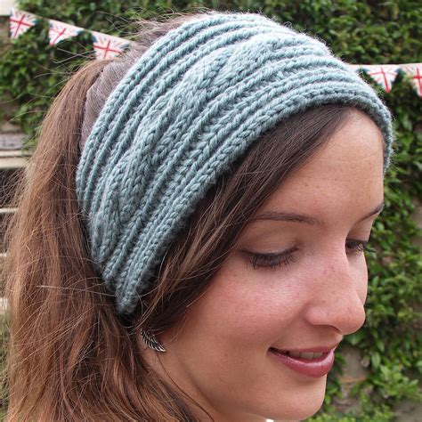 Hand Knitted Cable Headband By Chi Chi Moi