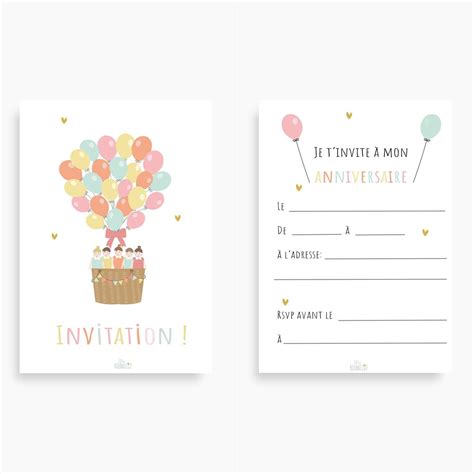 Cartes d'invitation anniversaire - Little bourricot