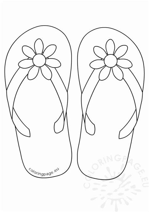 Flip Flop Coloring Page Unique Flip Flops Daisy Flower button
