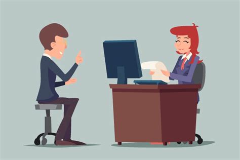 Job Interview Task Conversation Pre Designed Illustrator Graphics