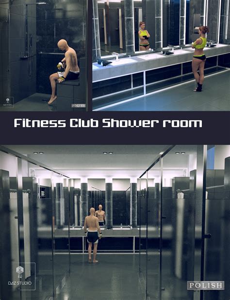 Fitness Club Shower Room Daz 3d