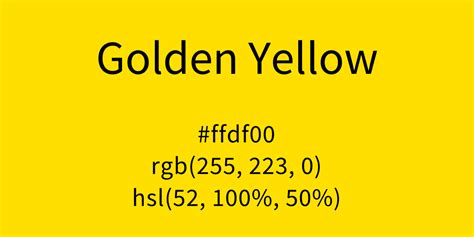 Golden Yellow Color Code Is Ffdf00