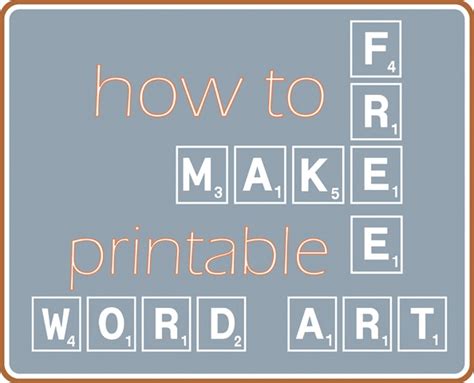 Make Your Own Printable Word Art Centsational Style