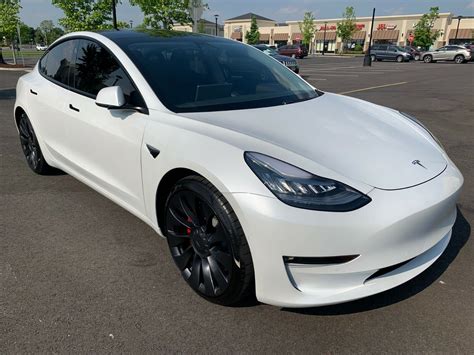 2021 Tesla 3 2021 Tesla Model 3 Performance In White Adult Owned Very