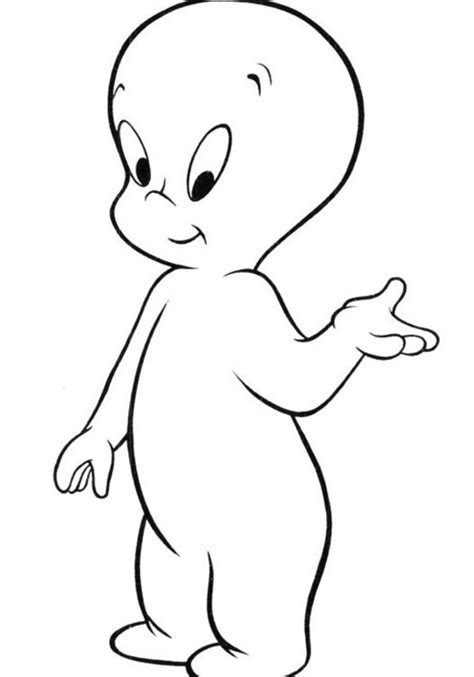 Ghost Coloring Pages For Kids Cartoon Casper Cartoon