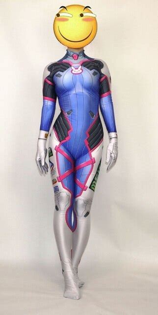 Fogimoya Cosplay Costume Dva Suit Spandex Lycra Zentai Bodysuit Woman