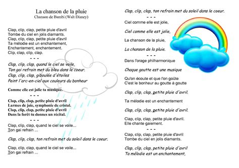 Chanson Sous Le Soleil Quand Il Pleut - Calaméo - Cycle 3 : chant : notion de polyphonie : chanson de la pluie