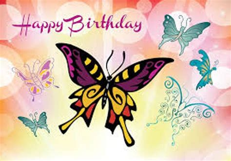 Happy Birthday With Butterfly