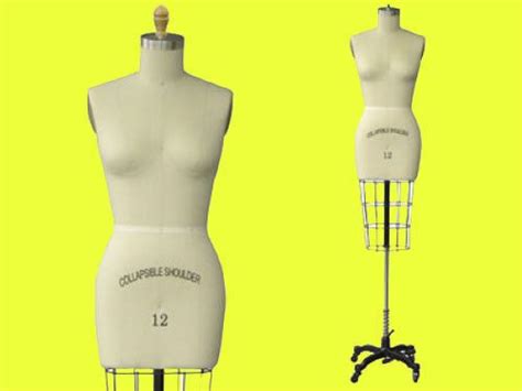 Professional Pro Female Half Size Dress Form Mannequin Size 12 Whip