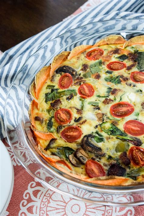 Easy Sweet Potato Crust Quiche A Simplified Life