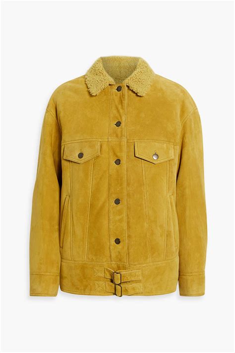 METEO BY YVES SALOMON Shearling Lined Suede Jacket THE OUTNET
