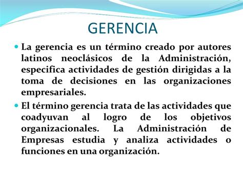PPT - CAP. 2 GERENCIA EN LA ADMINISTRACION DE HOY PowerPoint ...