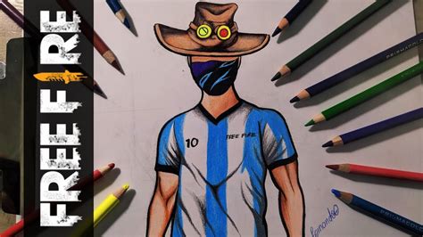 Dibujando Skin Veterana De Free Fire Playera De Futbol Argentina
