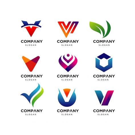 Collection Of Letter V Logo Design Templates Vector Premium Download