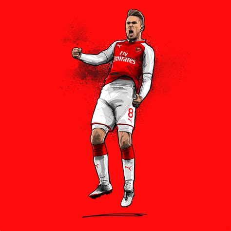 Arsenal Fc Player Illustrations Behance