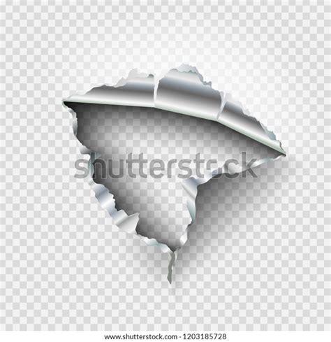 Ragged Hole Torn Ripped Metal On Stock Vector Royalty Free 1203185728
