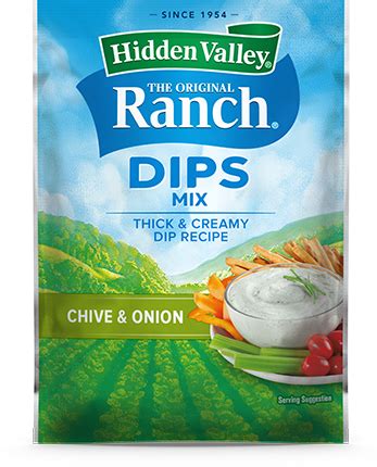 Hidden Valley® Chive & Onion Dips Mix | Hidden Valley® Ranch