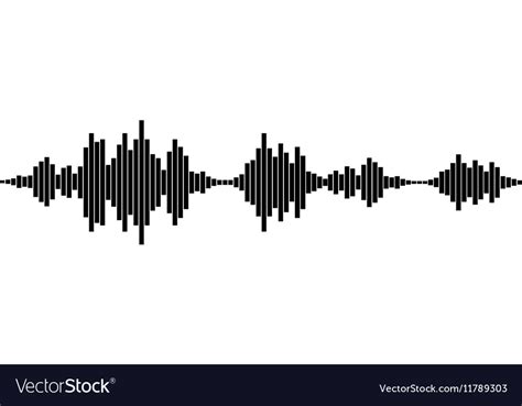 Black And White Sound Waves Royalty Free Vector Image