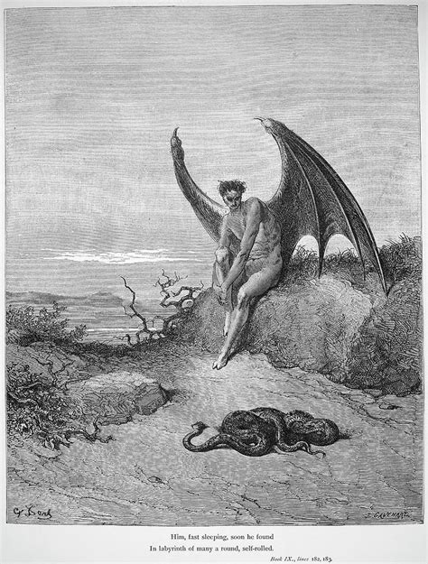 Paradise Lost Drawing By Gustave Dore Pixels