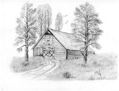 The Old Country Barn By Syl Lobato Barn Art Barn Drawing Barn Painting