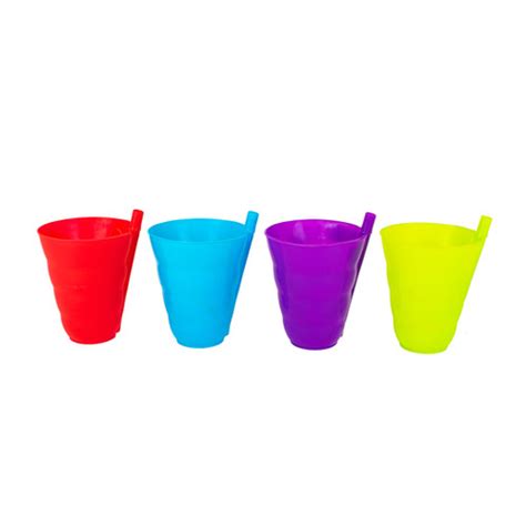 Kolorae Plastic Cup With Straw Blueoco