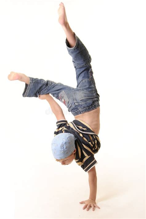 Young Boy Doing A One Handed Handstand Stock Photo Image Of Handstand