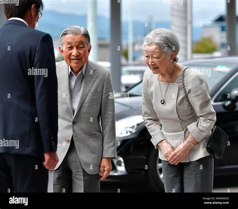 Japans Emperor Akihito And Empress Michiko Arrive At Okadama Airport