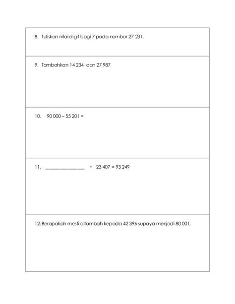 Latihan Matematik Tahun 4 Mengikut Topik 2018