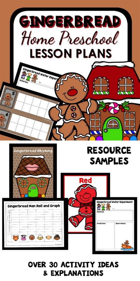 Gingerbread Man Theme Home Preschool Lesson Plans Home Preschool 101