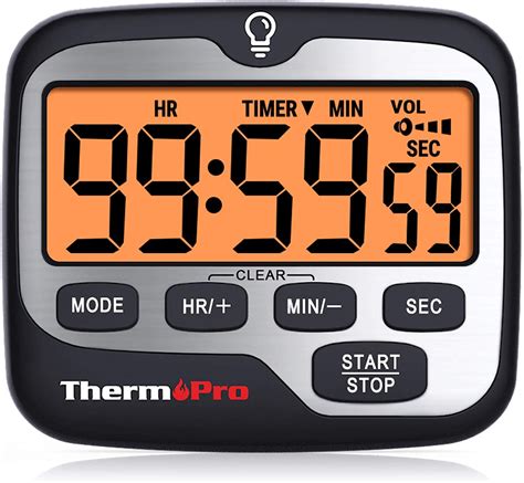 Thermopro Tm01 Kitchen Timer Digital Cooking Timer With Large Lcd