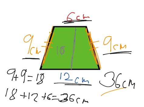 Trapezium Area And Perimeter Math Showme