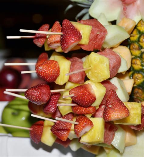 Colorful Fresh Fruit Kebabs
