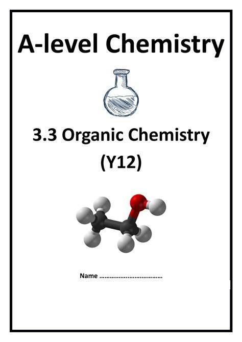 Aqa A Level Chemistry Checklist A Level Chemistry 3 Organic Chemistry