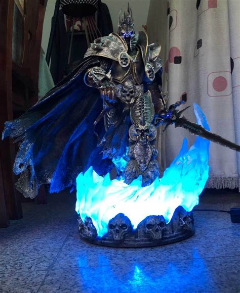 Wow Warcraft Arthas Menethil Statue Lich King Sculpture Resin