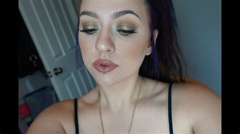 GRWM Antique Gold Eyes And Nude Lip YouTube
