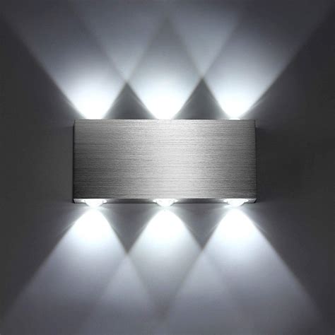 Lightess 6W LED Wandleuchte Innen Modern Wandlampe Up and Down aus Aluminium modern Flurlampe