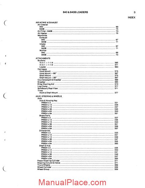 Allis Chalmers 840 840b Articulated Wheel Loader Forklift Parts Catalog