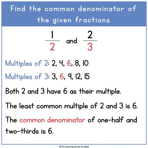 How To Find Common Denominators In Fractions