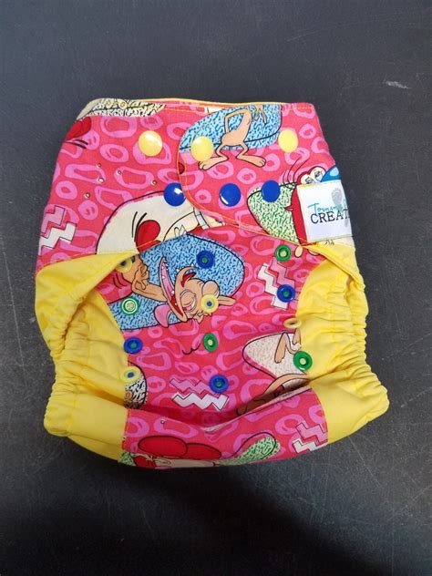 90s Cartoon Os Diaper Fitted Ai2 Pocket Etsy