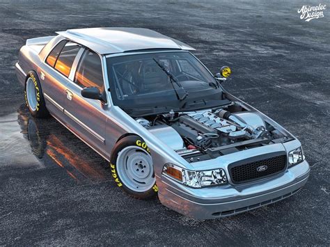 Ford Crown Victoria Nascar Noobie Flexes Procharged Coyote Muscle