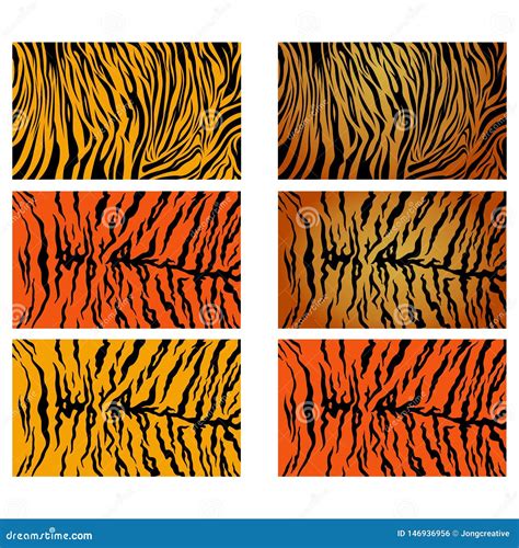 Tiger Stripes Seamless Wallpaper Vector Random Pattern CartoonDealer