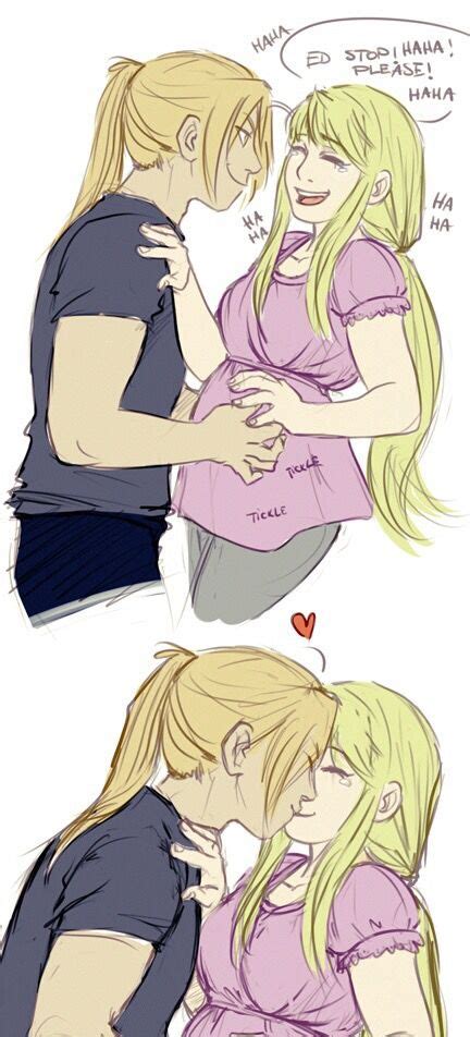 pregnant edwin winry and edward ed and winry anime pregnant pregnant couple elric brothers