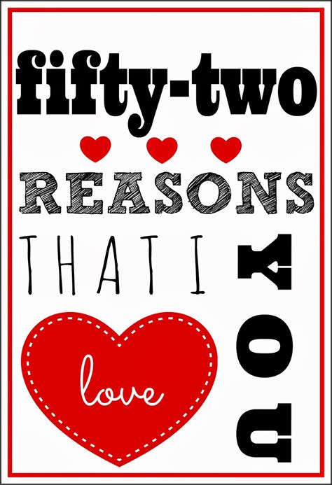Larissa Another Day 52 Reasons I Love You Printable A Pinteresting
