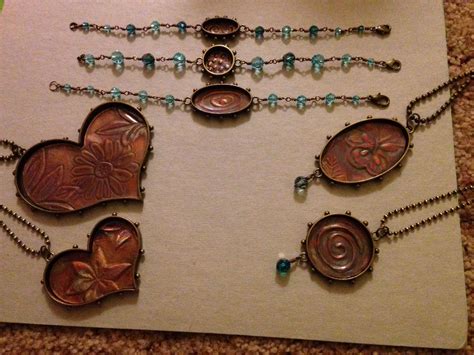 Embossed Copper Pendants And Bracelets I Make Copper Pendants