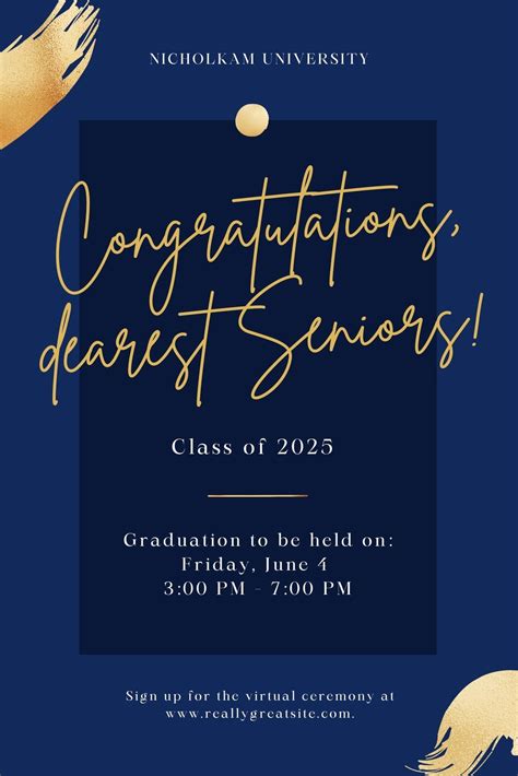 Free Printable Customizable Graduation Poster Templates Canva