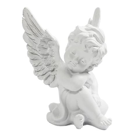 Kiaotime L Set Of 2 Resin Adorable Cherubs Angels Statues Figurine